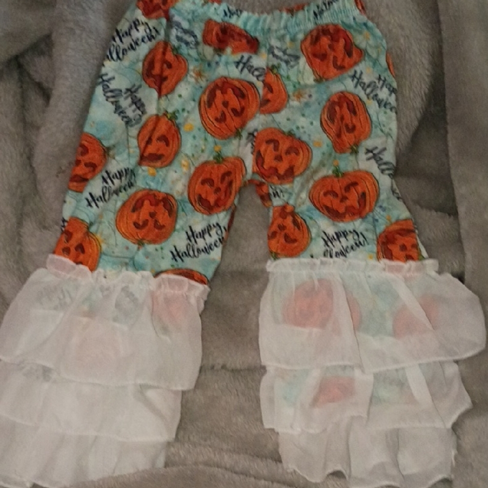 5 For $20 Halloween Pumpkin Ruffle Pants